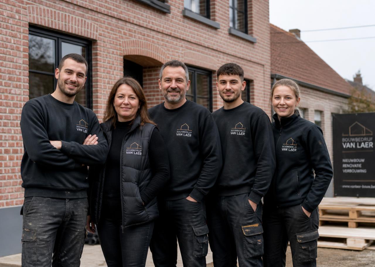 L'équipe PBN-Renov devant une maison rénovée